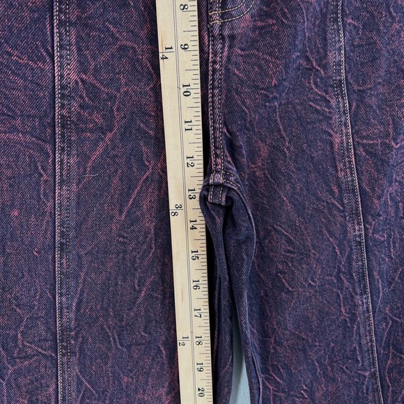 FRAME DENIM Jeans Womens 25 Long Tall Pink Acid Wash Wide Straight High Rise - Picture 13 of 14